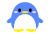 丸っこいペンギン　1　【透過PNG】