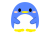 丸っこいペンギン　2　【透過PNG】