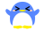 丸っこいペンギン　7　【透過PNG】