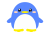丸っこいペンギン　9　【透過PNG】