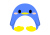 丸っこいペンギン　12　【透過PNG】