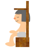 座高測定女の子3背景透過処理png画像