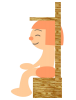 座高測定女の子4背景透過処理png画像