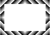 タイルのフレーム　長方形　黒　(透過PNG)