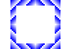 タイルのフレーム　正方形　青　(透過PNG)