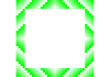 タイルのフレーム　正方形　緑　(透過PNG)