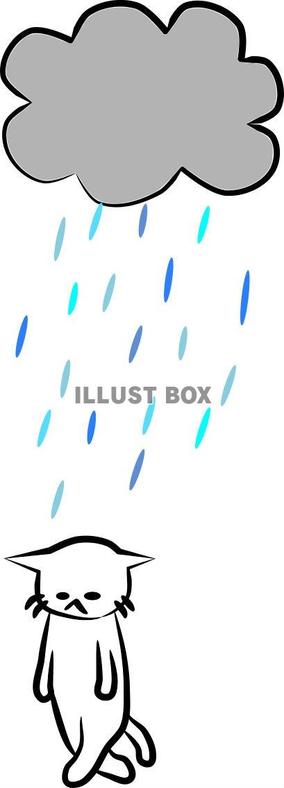 にゃんこと雨雲【JPG】