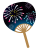 打ち上げ花火のうちわ　透過PNG