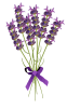 ラベンダーの花束のイラスト