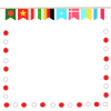 運動会　国旗フレーム　透過png