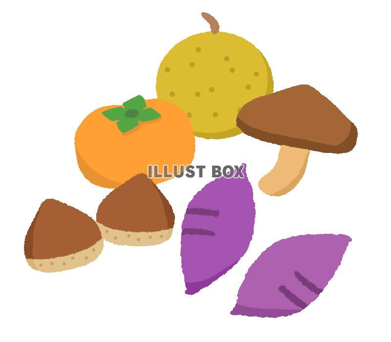 無料イラスト 秋の食べ物 透過png