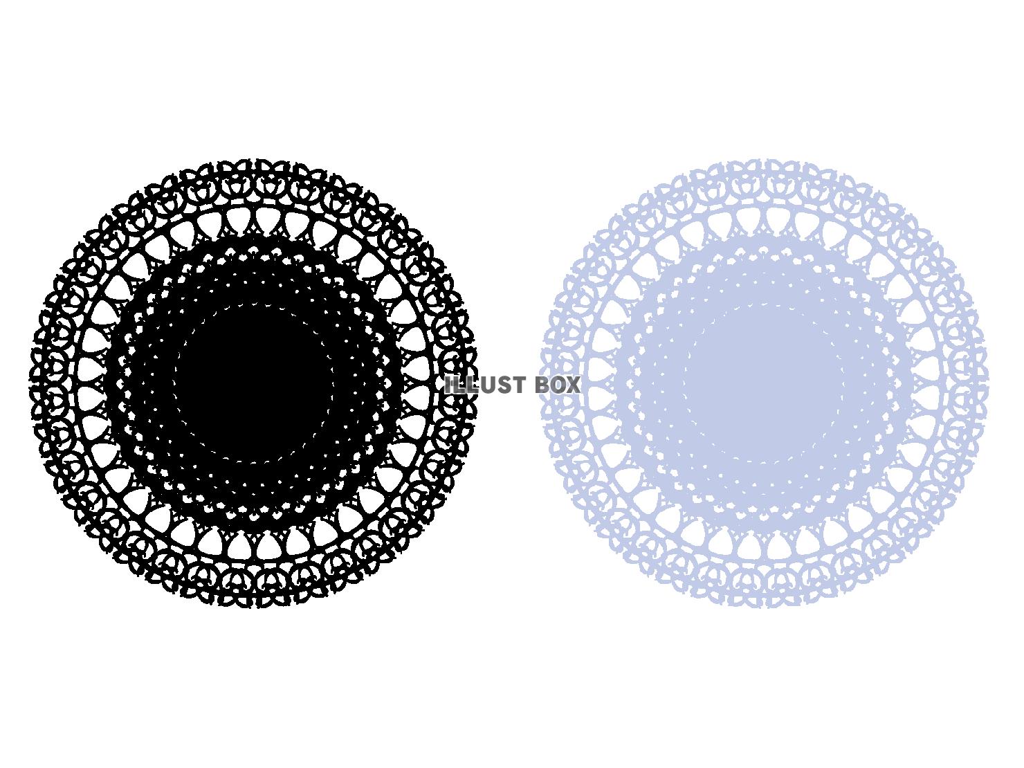 無料イラスト おしゃれなレース模様f