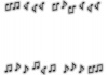 モノクロの落ち着いた音符のフレーム４