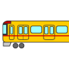 無料イラスト 電車 中央線１