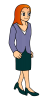 歩く女性6・背景透過処理画像