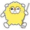 羊キャラクターがパークゴルフで喜怒哀楽2・jpeg画像