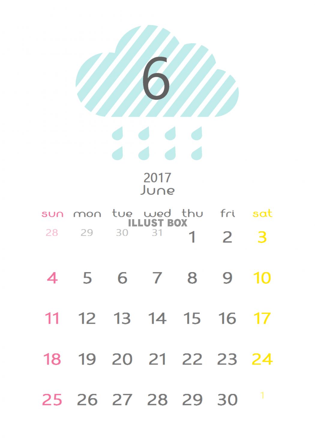 雲のカレンダー　2017年6月分