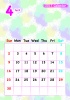 パステル調カレンダー2017年4月分