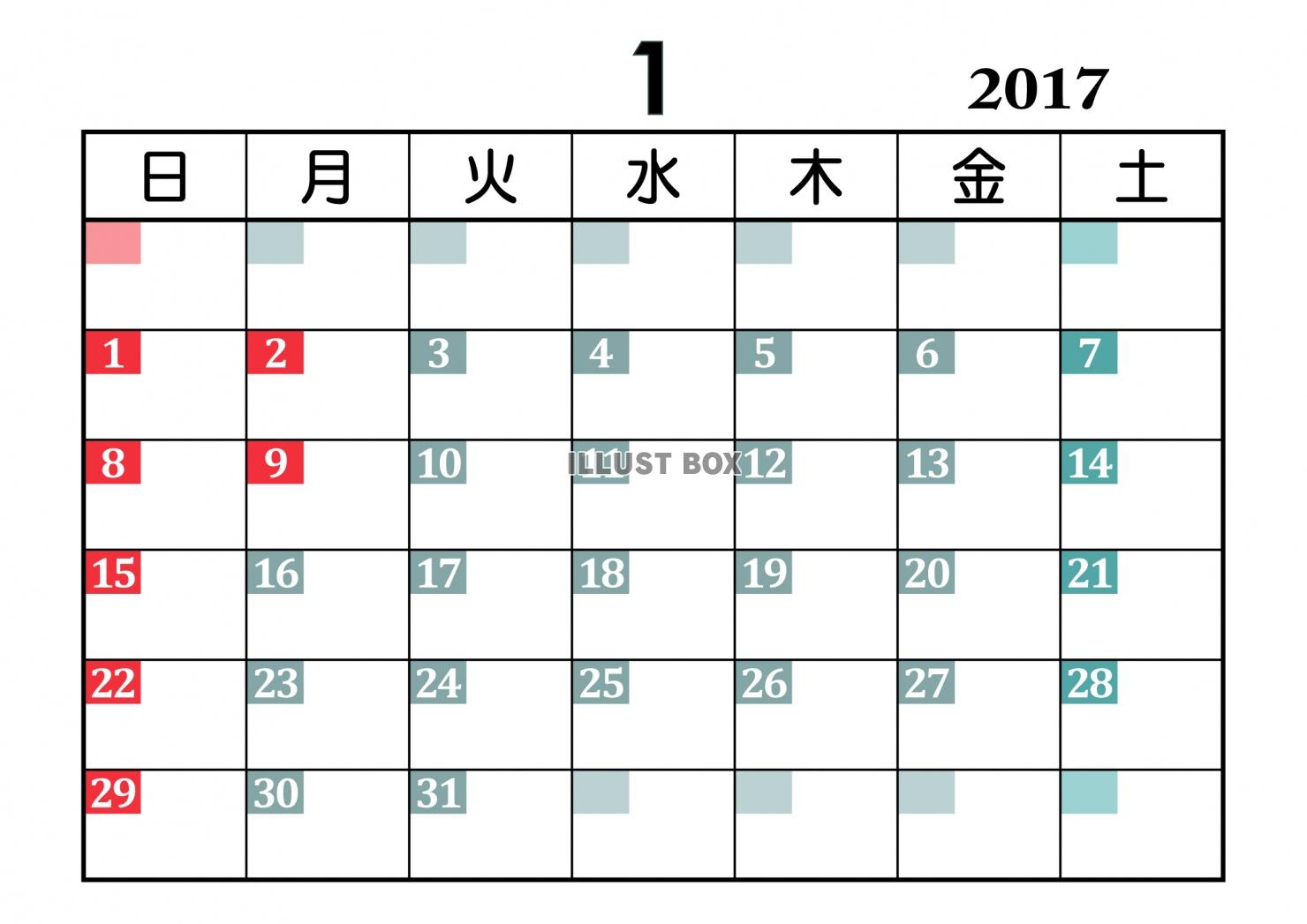 カレンダー 061　2017年01月 〔JPG〕