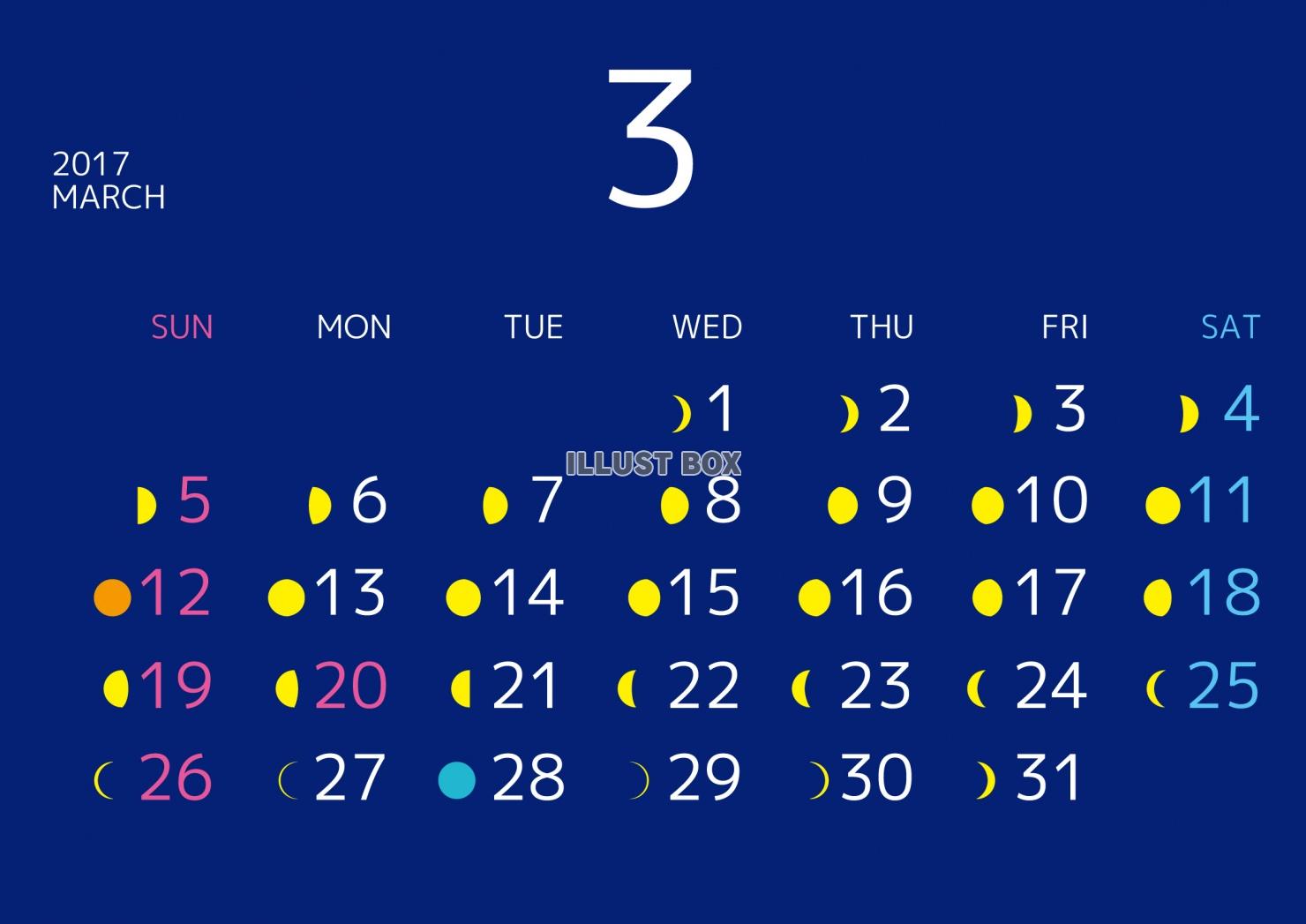2017年3月　月のリズムカレンダー