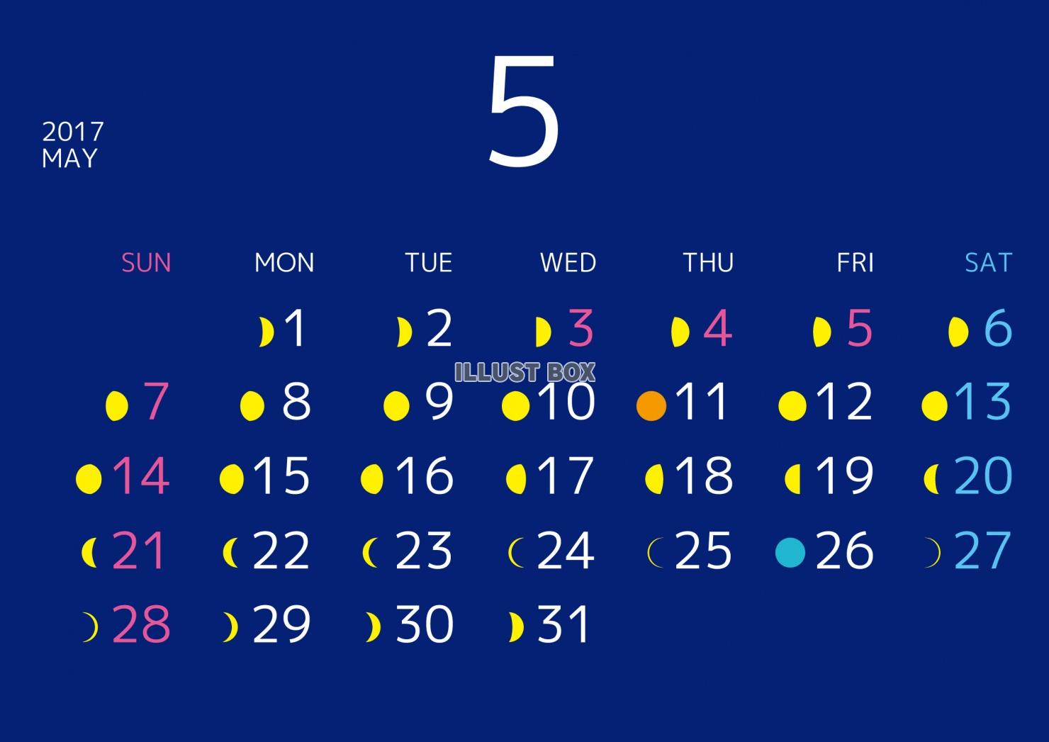 2017年5月　月のリズムカレンダー