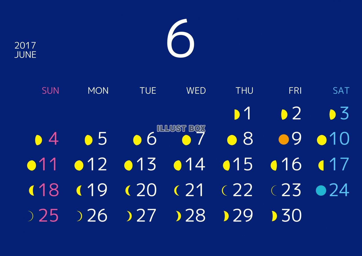 2017年6月　月のリズムカレンダー