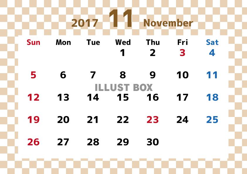 2017カレンダー・11月