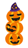 三段かぼちゃハロウィン　透過png