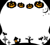 ハロウィンナイトフレーム②　透過png