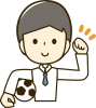 サッカーをしよう！ケンさん。（透過PNG)