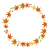 紅葉と音符のフレーム輪っか（透過PNG)