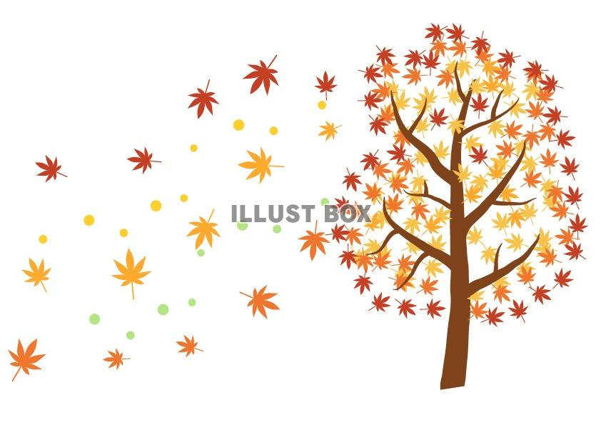 無料イラスト 紅葉の木のイラスト
