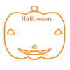 ハロウィンカボチャフレーム　透過png