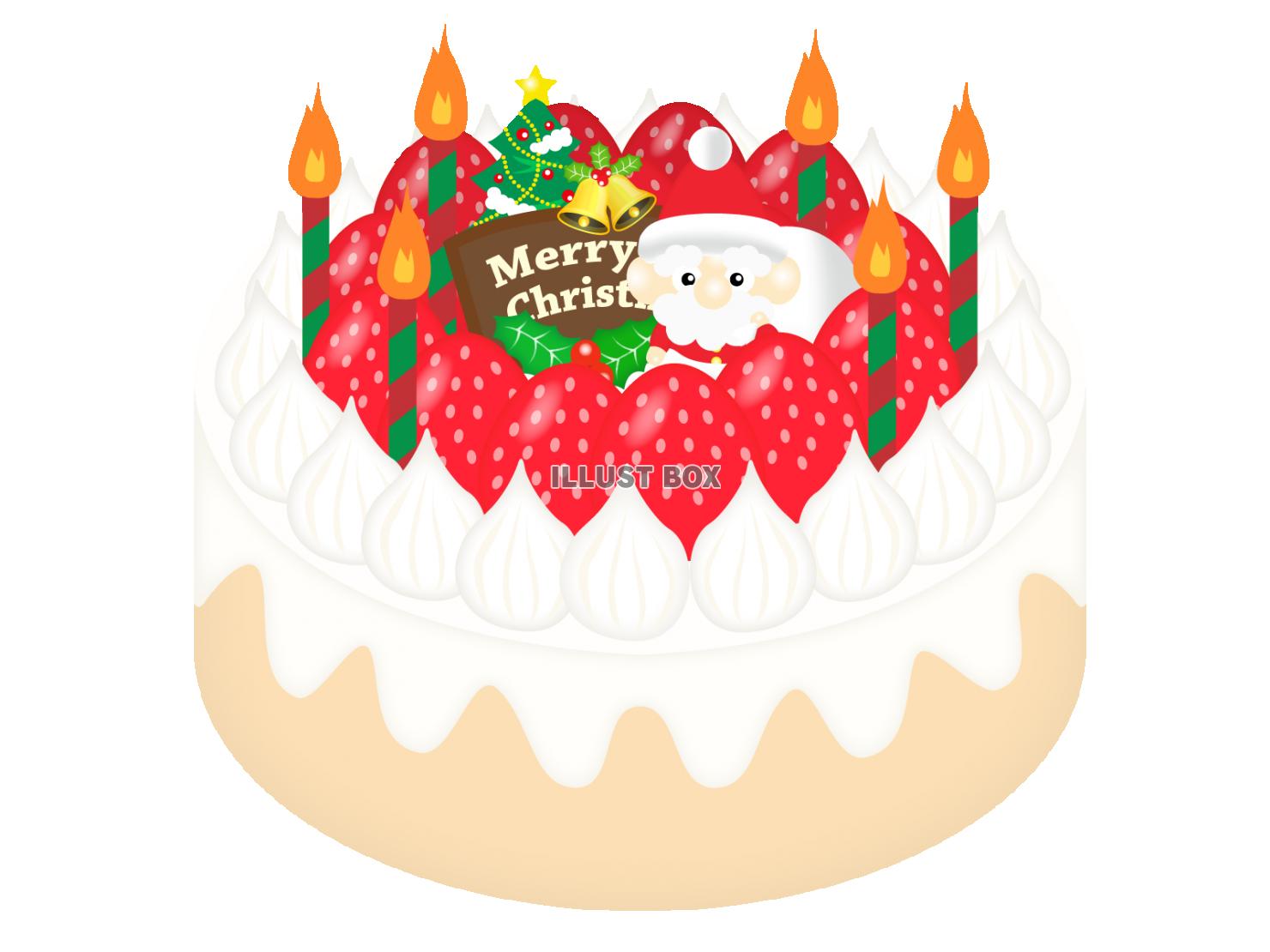 無料イラスト クリスマスケーキ