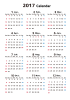 2017年間カレンダー２