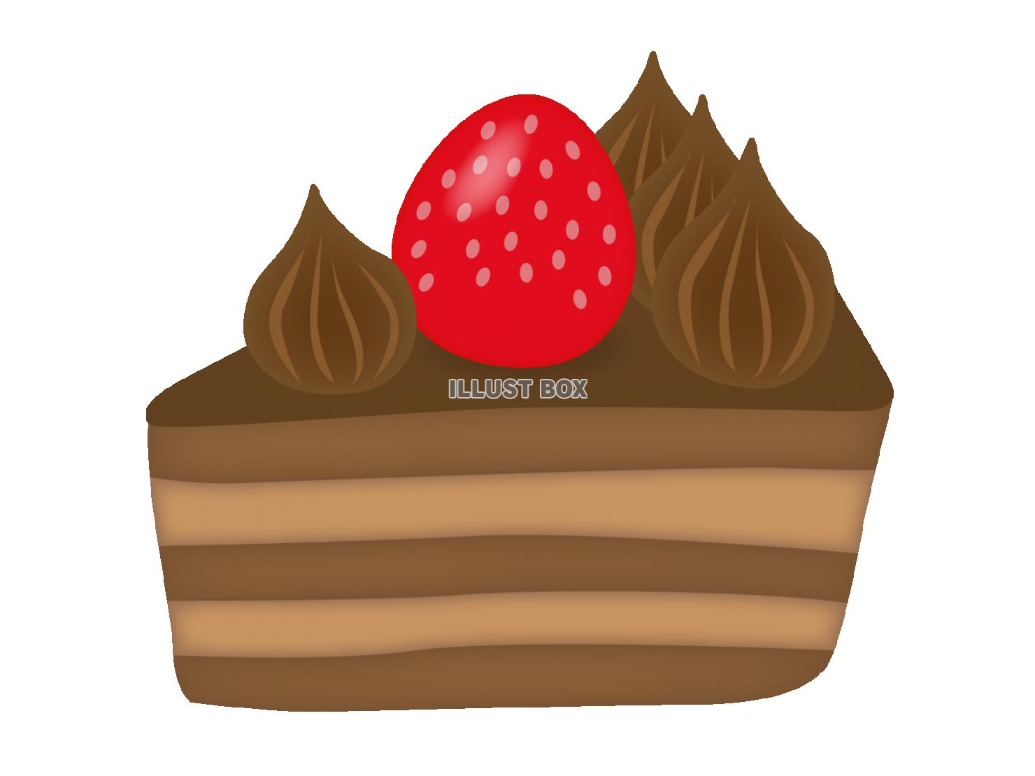 無料イラスト ショートケーキ チョコ