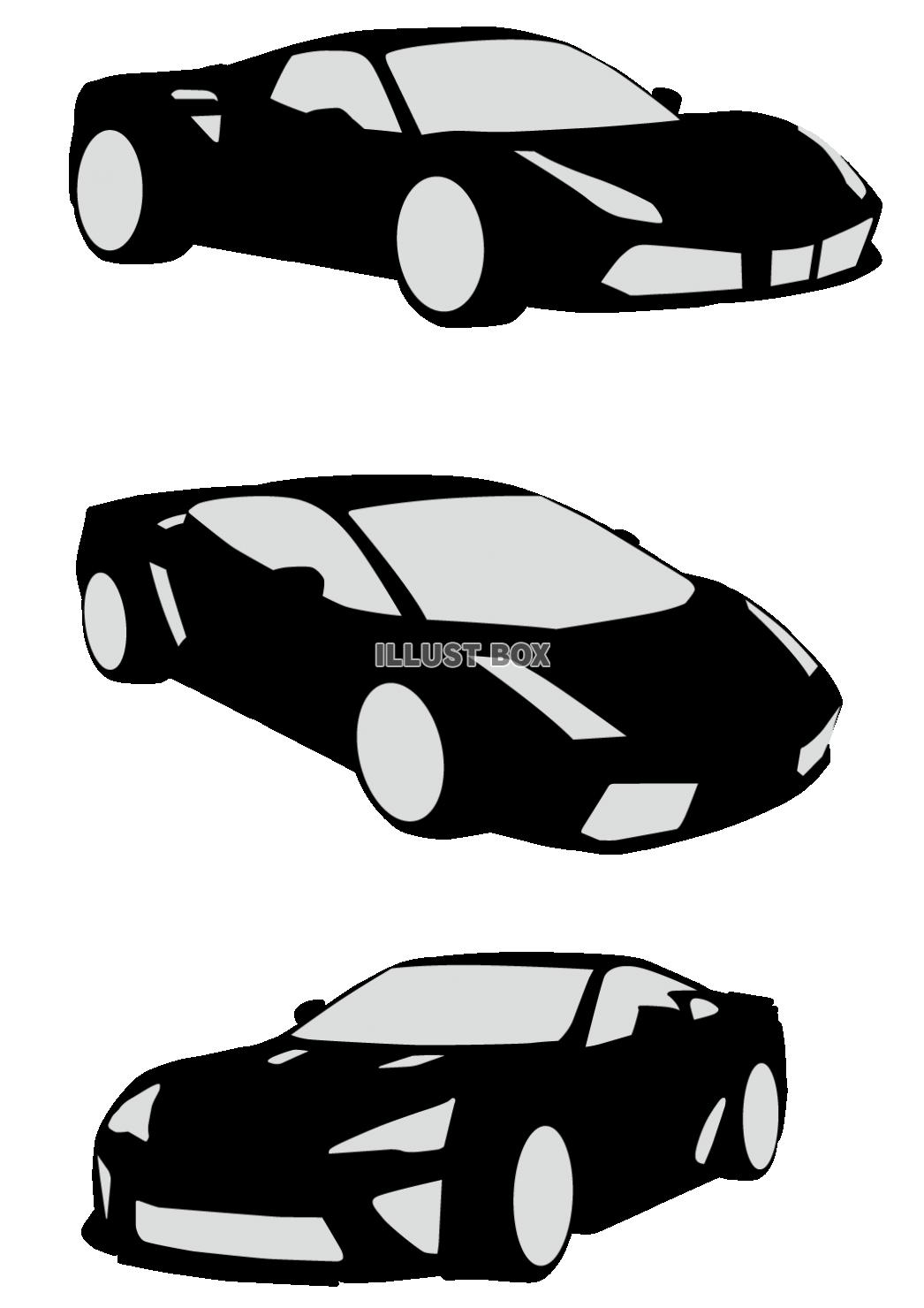 シルエット 素材 車 イラスト無料