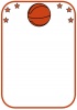 バスケットボール表彰状縦型イラスト