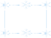 リクエスト素材　雪の結晶枠10