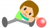 フィットネス・ストレッチをしているイラスト7・jpeg画像