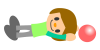 フィットネス・ストレッチをしているイラスト15・背景透過処理png画像