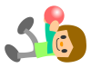 フィットネス・ストレッチをしているイラスト14・背景透過処理png画像