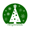 クリスマスツリーイラスト　緑　透過png