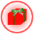 クリスマス　プレゼント　赤丸枠