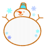 雪だるまフレーム　透過png