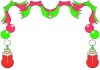 クリスマスリボンフレーム3・jpeg画像