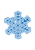 ネオンサイン・雪の結晶（白背景）