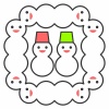ゆきだるまのイラスト（複数）8
