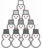 ゆきだるまのイラスト（複数）9