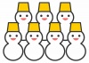 ゆきだるまのイラスト（複数）10